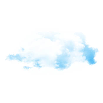 Blue Cloud fluffy isolated in sky png