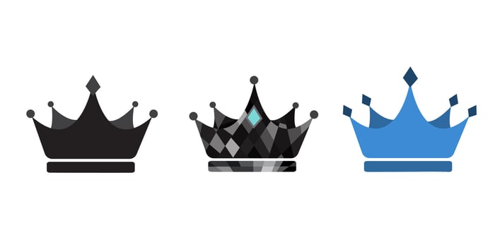 Crown Flat Design Fantasy Icon vector