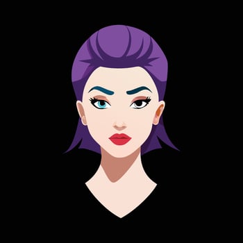 Elegant Hairstyles for Modern Women vector