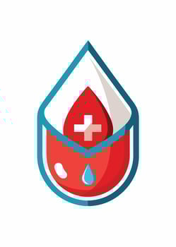 Art of Blood donation on white background vector