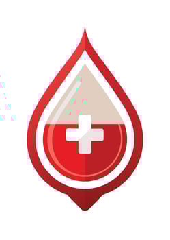 Art of Blood donation on white background vector