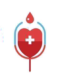 Art of Blood donation on white background vector