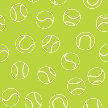 Outline Bunch of Tennis Ball Seamless Pattern illustration Design vector