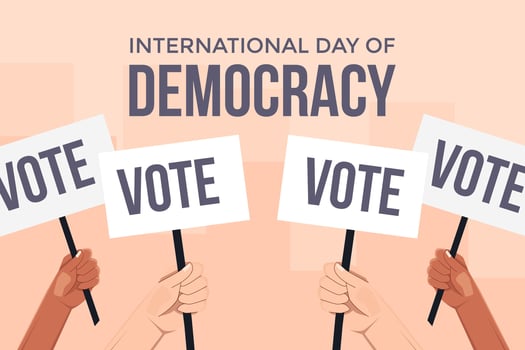 international day of democracy background illustration vector