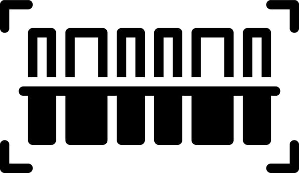 Solid black icon for code vector