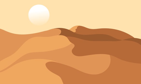 illustration of desert landscape design vector