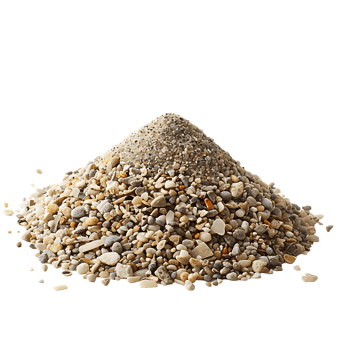 A heap of dry beach sand isolated against a transparent background png