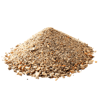 A heap of dry beach sand isolated against a transparent background png