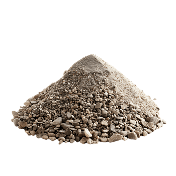 A heap of dry beach sand isolated against a transparent background png