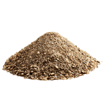 A heap of dry beach sand isolated against a transparent background png