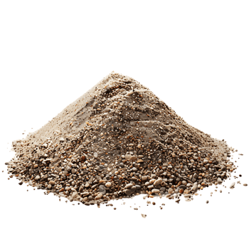 A heap of dry beach sand isolated against a transparent background png