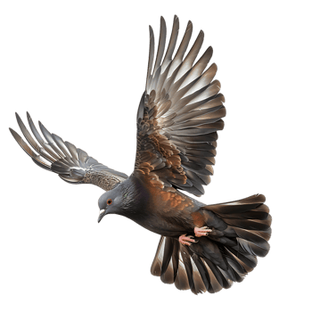 A majestic dove soars gracefully captured in stunning high detail png