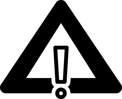 Solid black icon for security warning vector