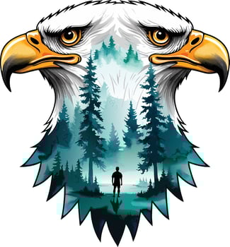 Freedom's Flight Powerful Eagle Design vector