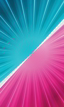 Comic cartoon background fight vs with abstract radial lines vector