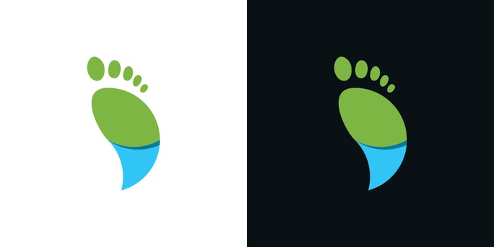 Abstrack foot care logo design. Premium vector