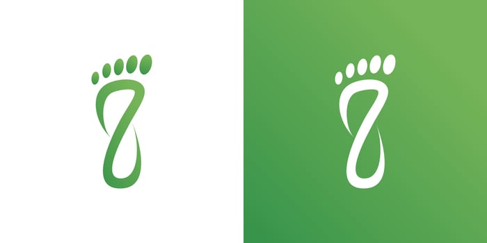Abstrack foot care logo design. Premium vector