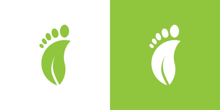 Abstrack foot care logo design. Premium vector
