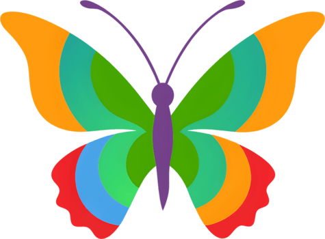 Vibrant damask butterfly stencil clipart adds elegant flair. AI-generated. png