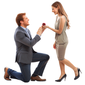 Man proposing with ring, expressing love and commitment png