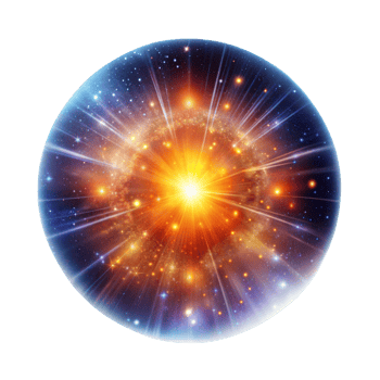 Colorful abstract 3D rendering of energy burst png