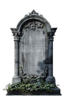 An image showing a blank tombstone isolated offered in high resolution png