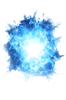 An image presenting a blue flare cut out isolated in high resolution png