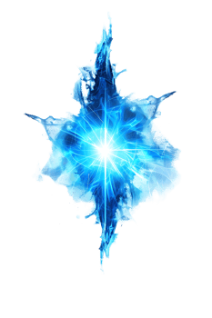 An image presenting a blue flare cut out isolated in high resolution png