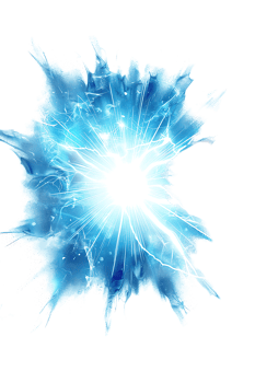 An image presenting a blue flare cut out isolated in high resolution png