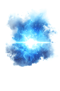 An image presenting a blue flare cut out isolated in high resolution png