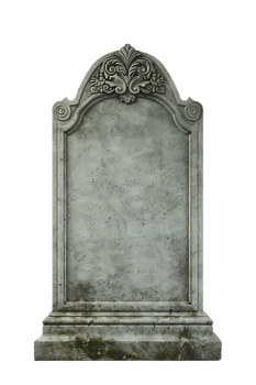 An image showing a blank tombstone isolated offered in high resolution png