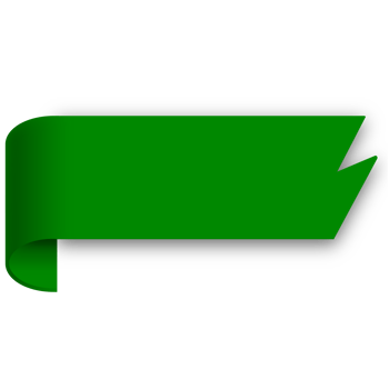 green blank tags and ribbons isolated. banners, badges and labels on transparent background png