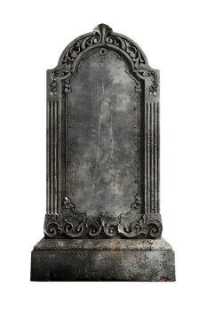 An image showing a blank tombstone isolated offered in high resolution png