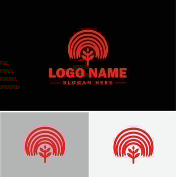 Rainbow logo icon for business app icon cloud natural silhouette rainbow logo template vector
