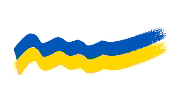 Ukrainian national flag in grunge style vector