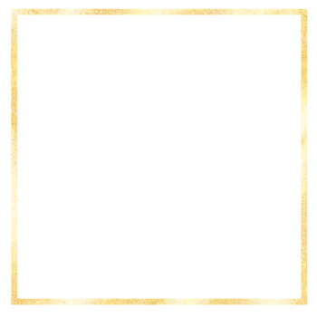 Golden Shimmery Square Frame on a Transparent Background png