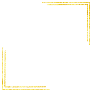 Glittery Gold Corner Frame on a transparent background png