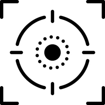 Solid black icon for capture vector