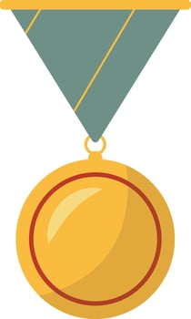 Gold Cup Award Icon. Illustration in Cartoon Concept. Isolated on White Background. vector