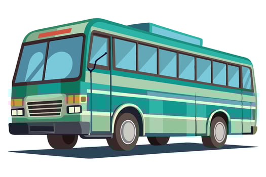 Art of Bus on white background vector