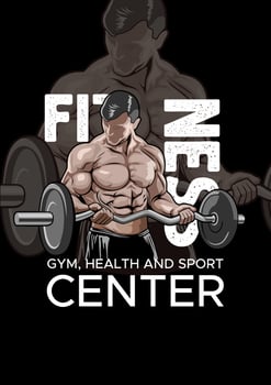 fitness exercises design poster illustration vector
