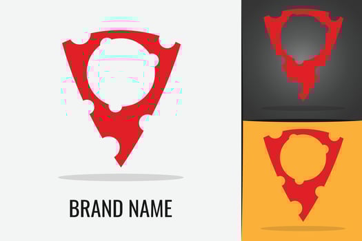 Red Maps Marker logo. Pin symbol logotype, Location icon logo vector