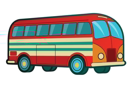 Art of Bus on white background vector