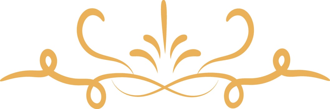Eastern Islamic Flower Divider Icon. Isolated on White Background. Illustration in Abstract Design. vector