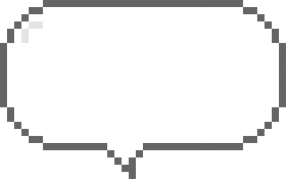 8bit retro game pixel speech bubble balloon icon sticker memo keyword planner text box banner png