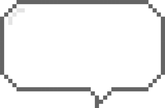 8bit retro game pixel speech bubble balloon icon sticker memo keyword planner text box banner png