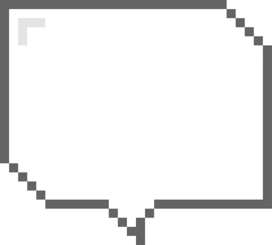8bit retro game pixel speech bubble balloon icon sticker memo keyword planner text box banner png