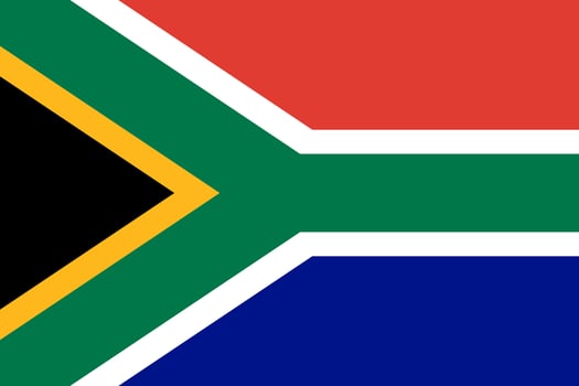 Flag of South Africa with real colors vector