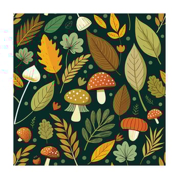 Elegant vintage leaves seamless patterns vector