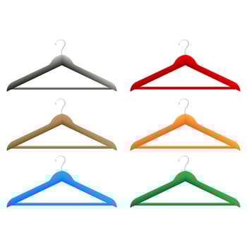 set Clothes hanger icon. illustration vector